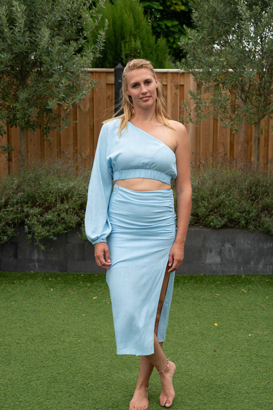 Luchtige Blauwe Set – stijlvol & elegant