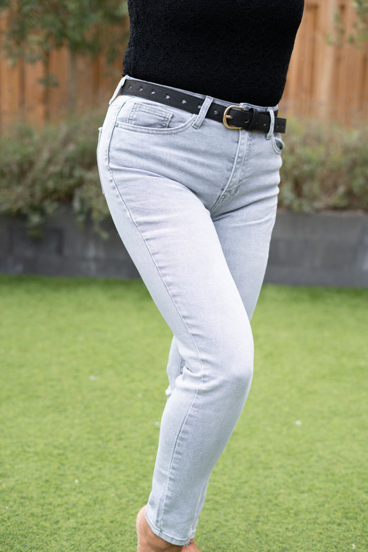 Grijze skinny jeans – comfortabele stretch