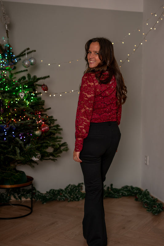 Luxe Kanten transparante Top