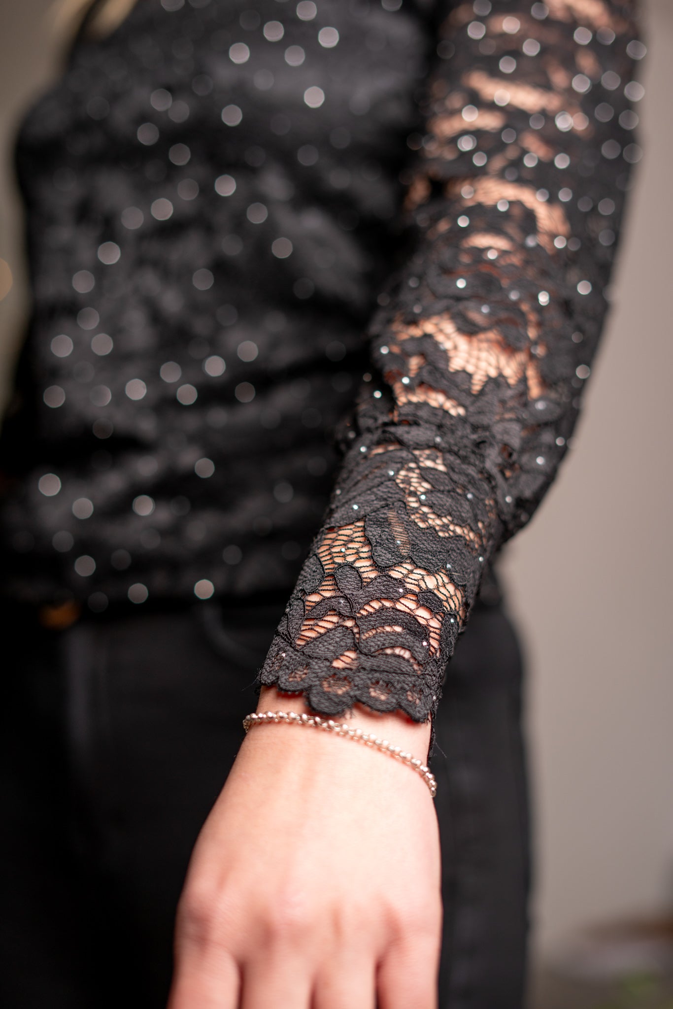 Luxe Kanten transparante Top