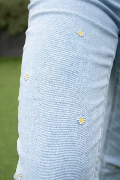 Flower Power jeans - vrolijk & comfortabel