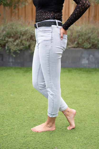 Grijze skinny jeans – comfortabele stretch