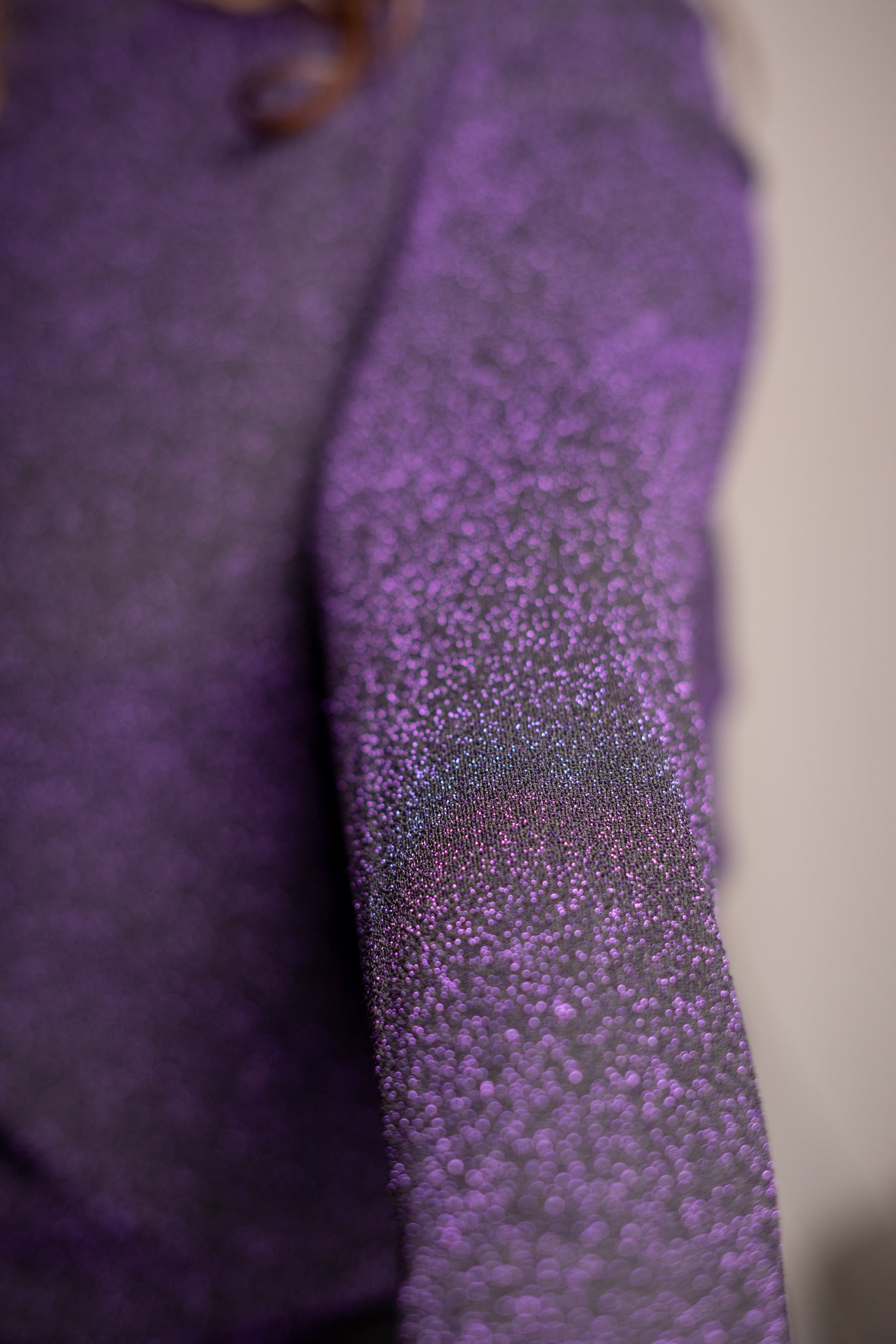 Paars Glitter Shirtje met Lange Mouwen