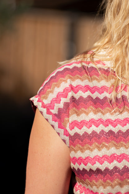 Zigzag Top – Pink Glow
