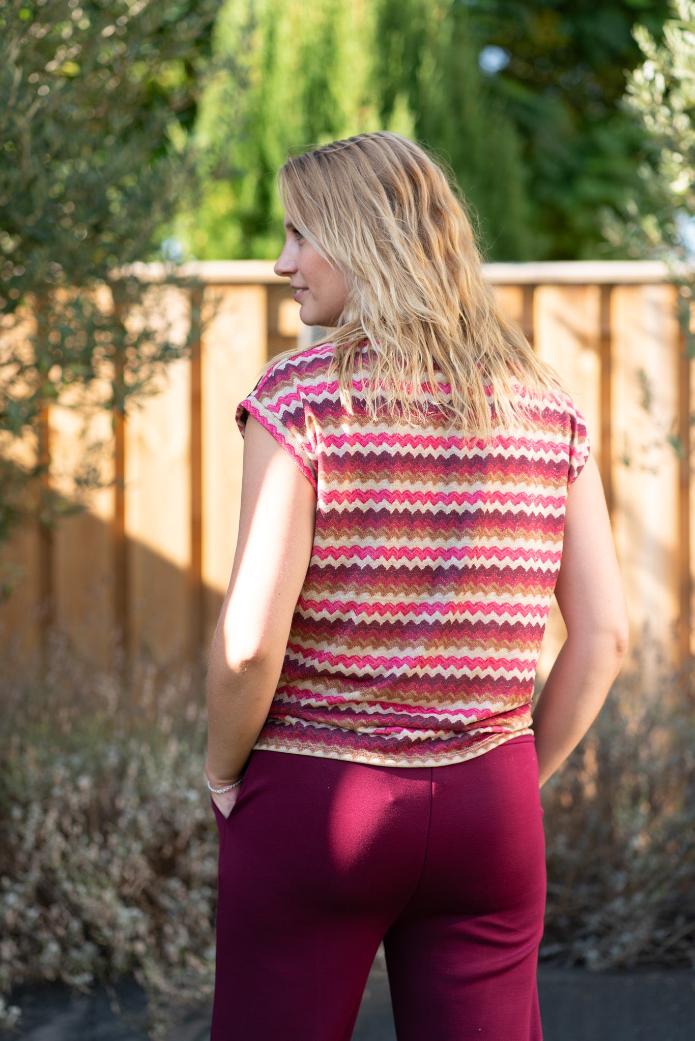 Zigzag Top – Pink Glow