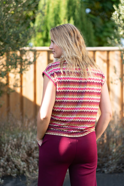 Zigzag Top – Pink Glow