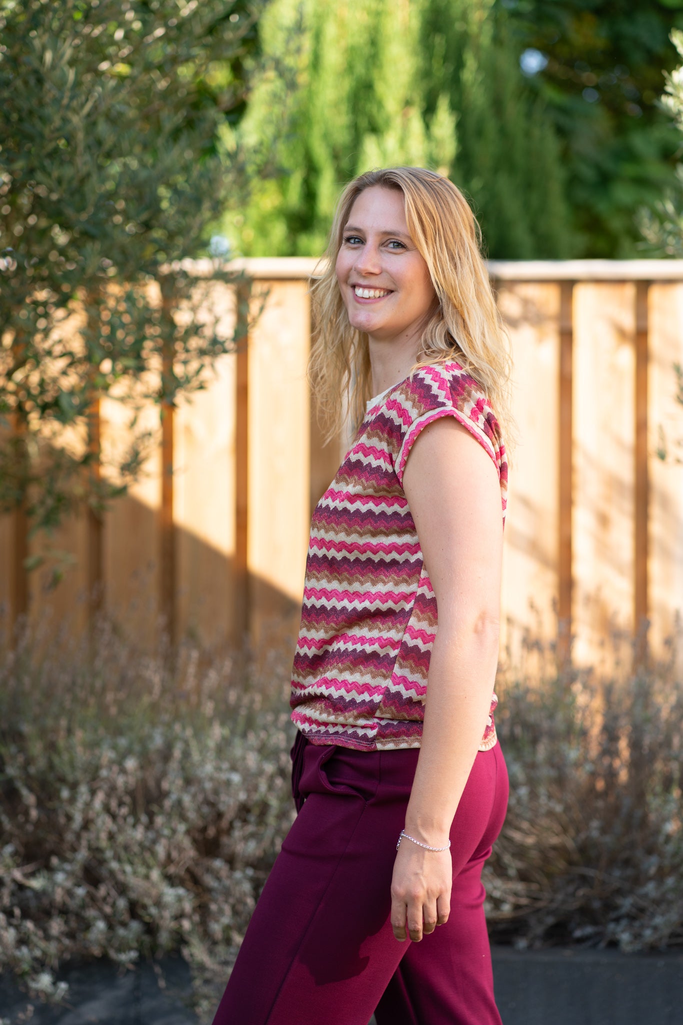 Zigzag Top – Pink Glow